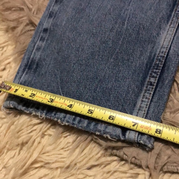 We the Free Jeans-Sz 31 (12)-Cotton-Distressed-Higher Rise-Wider Relaxed Leg-EUC - Picture 7 of 16